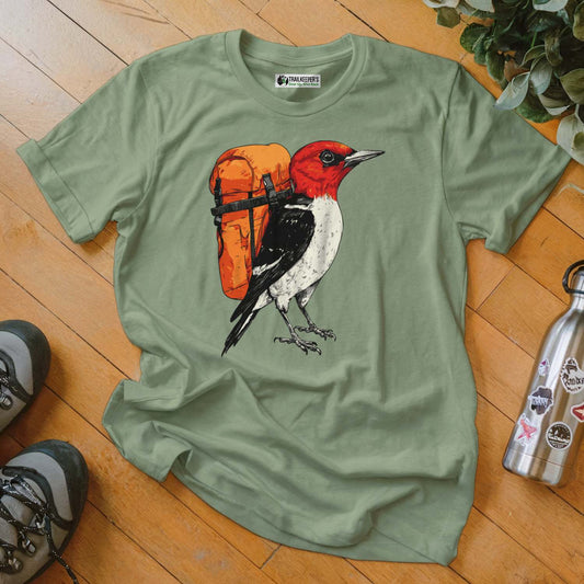 Red-headed Woodpecker Backpacker T-Shirt