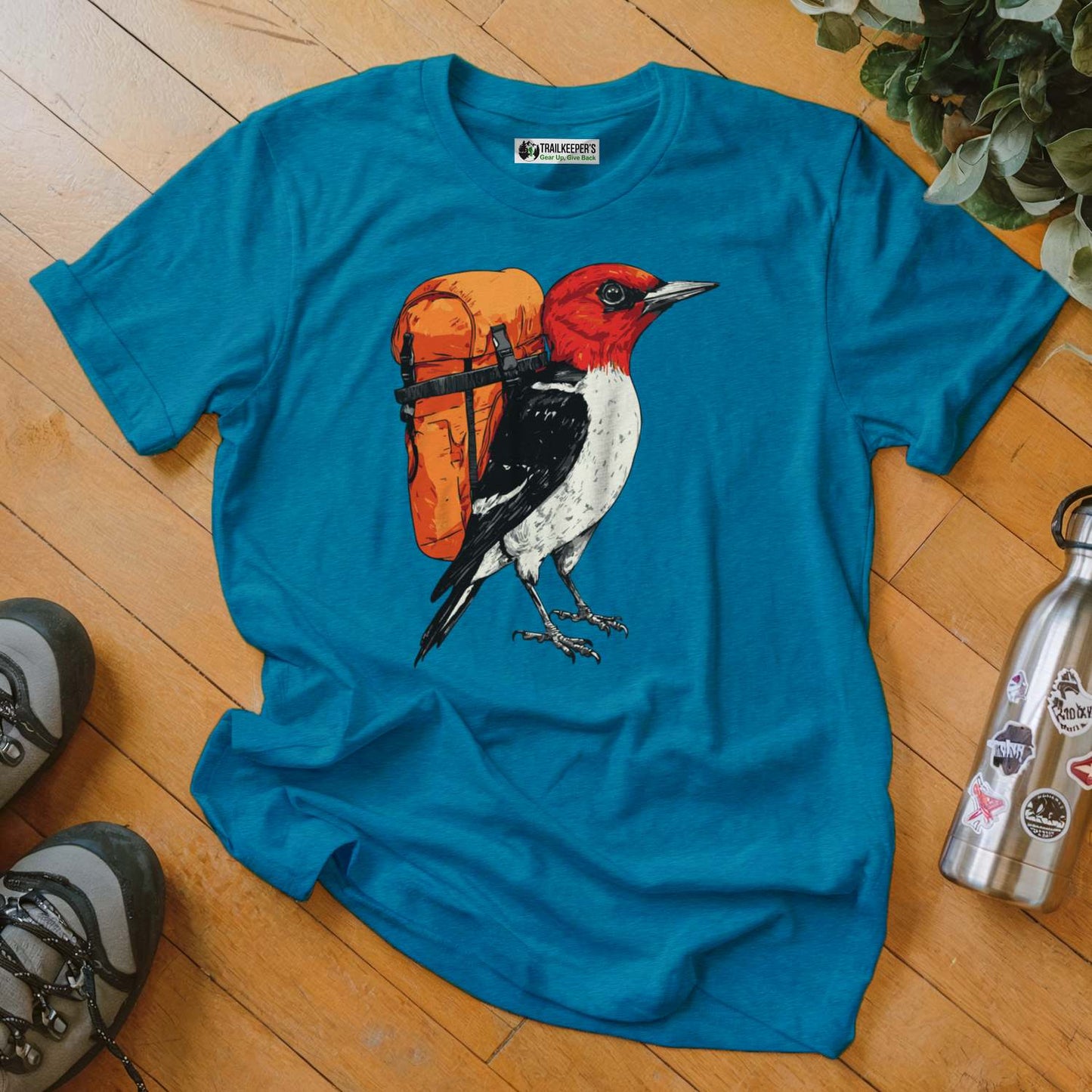 Red-headed Woodpecker Backpacker T-Shirt
