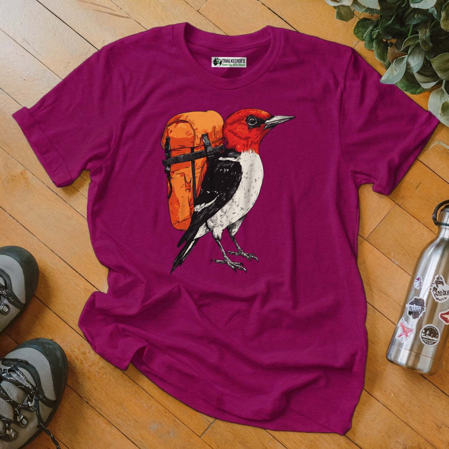Red-headed Woodpecker Backpacker T-Shirt