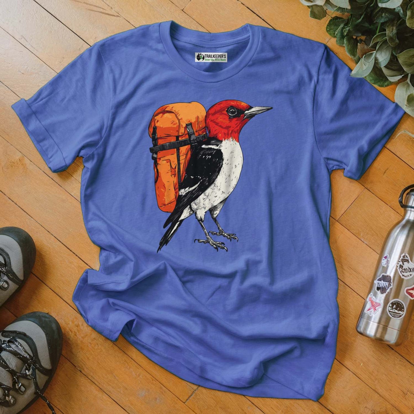 Red-headed Woodpecker Backpacker T-Shirt