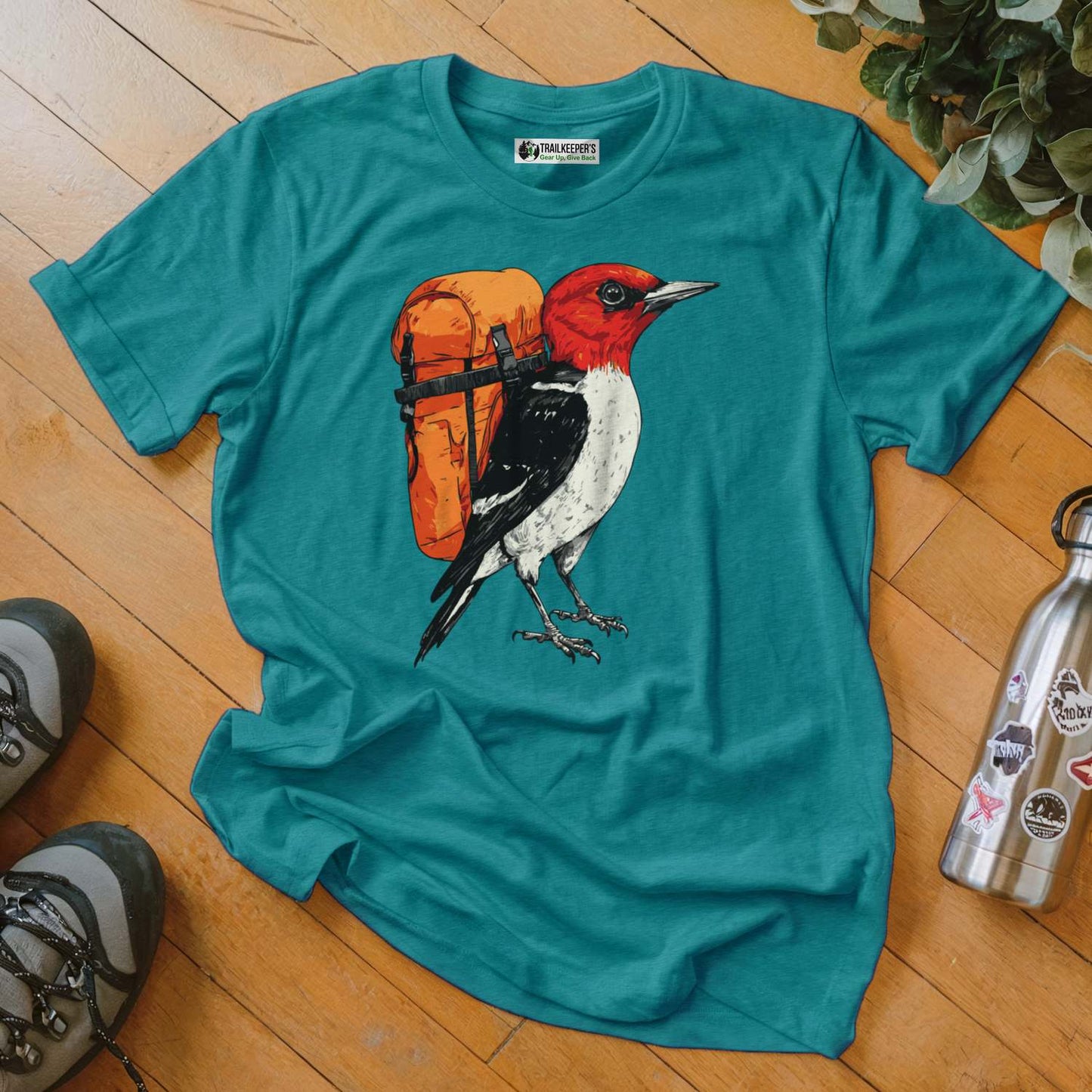 Red-headed Woodpecker Backpacker T-Shirt