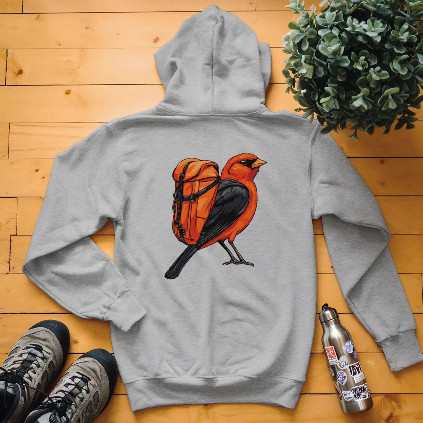 Scarlet Tanager Backpacker Hoodie