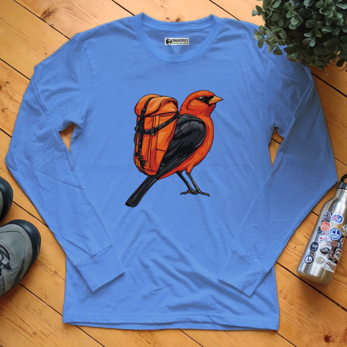 Scarlet Tanager Backpacker Long Sleeve T-Shirt