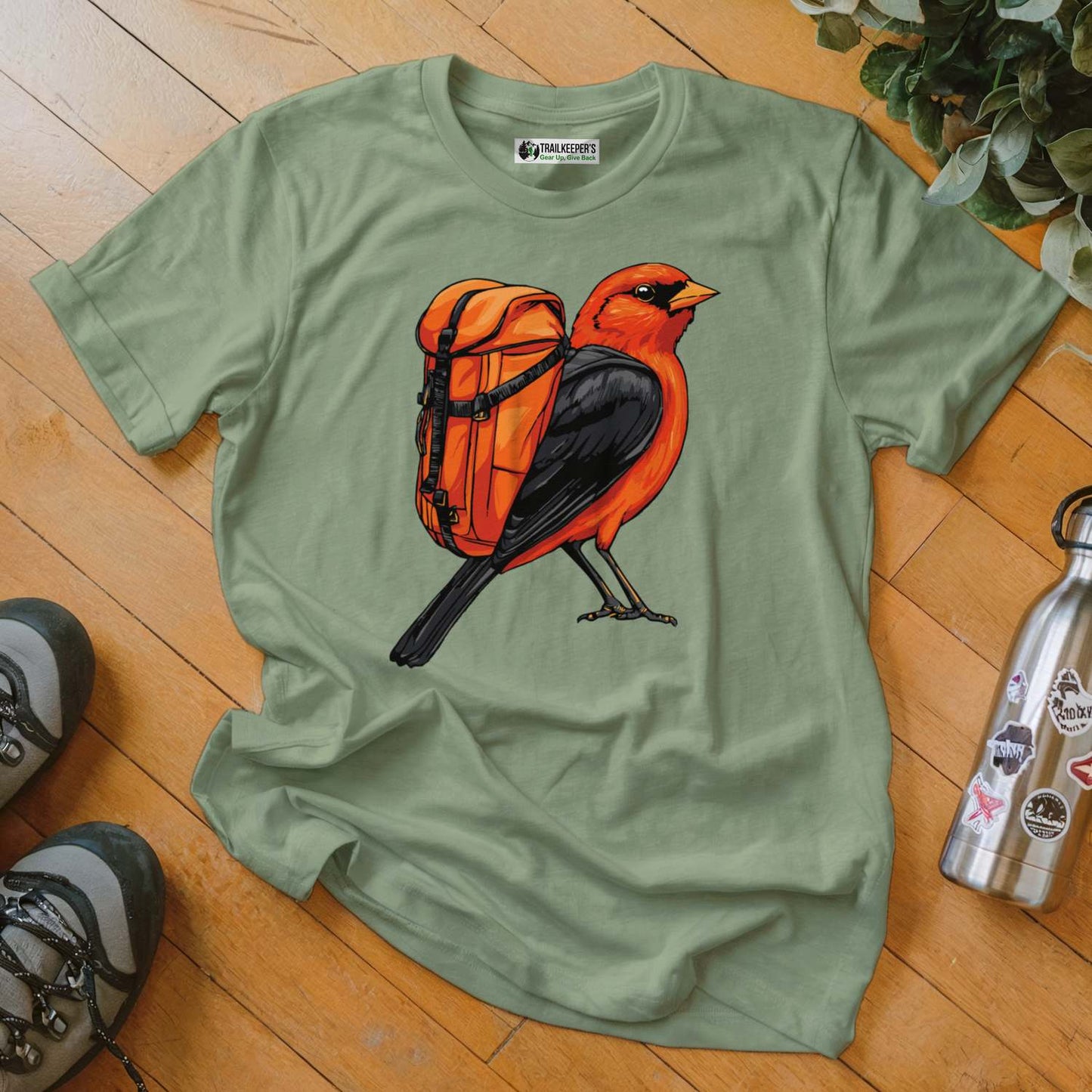 Scarlet Tanager Backpacker T-Shirt