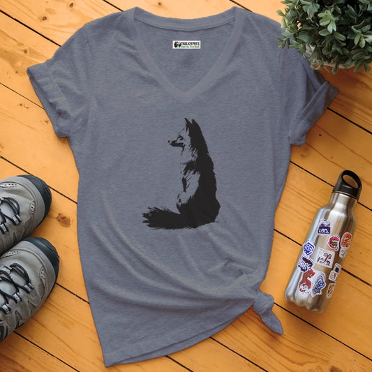 Shadowed Fox V-Neck T-Shirt