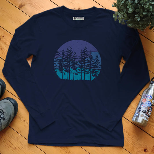 Soulful Forest Silhouette Long Sleeve T-Shirt