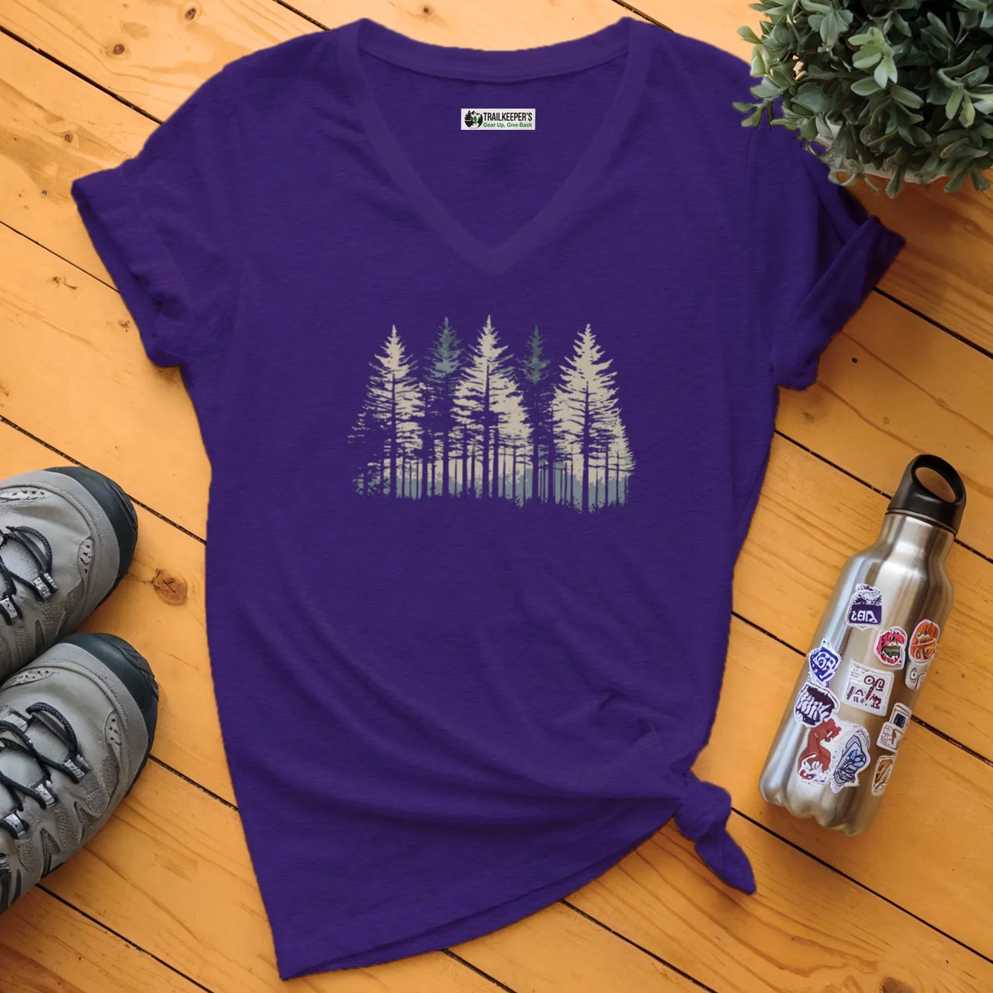 Sparse Forest V-Neck T-Shirt