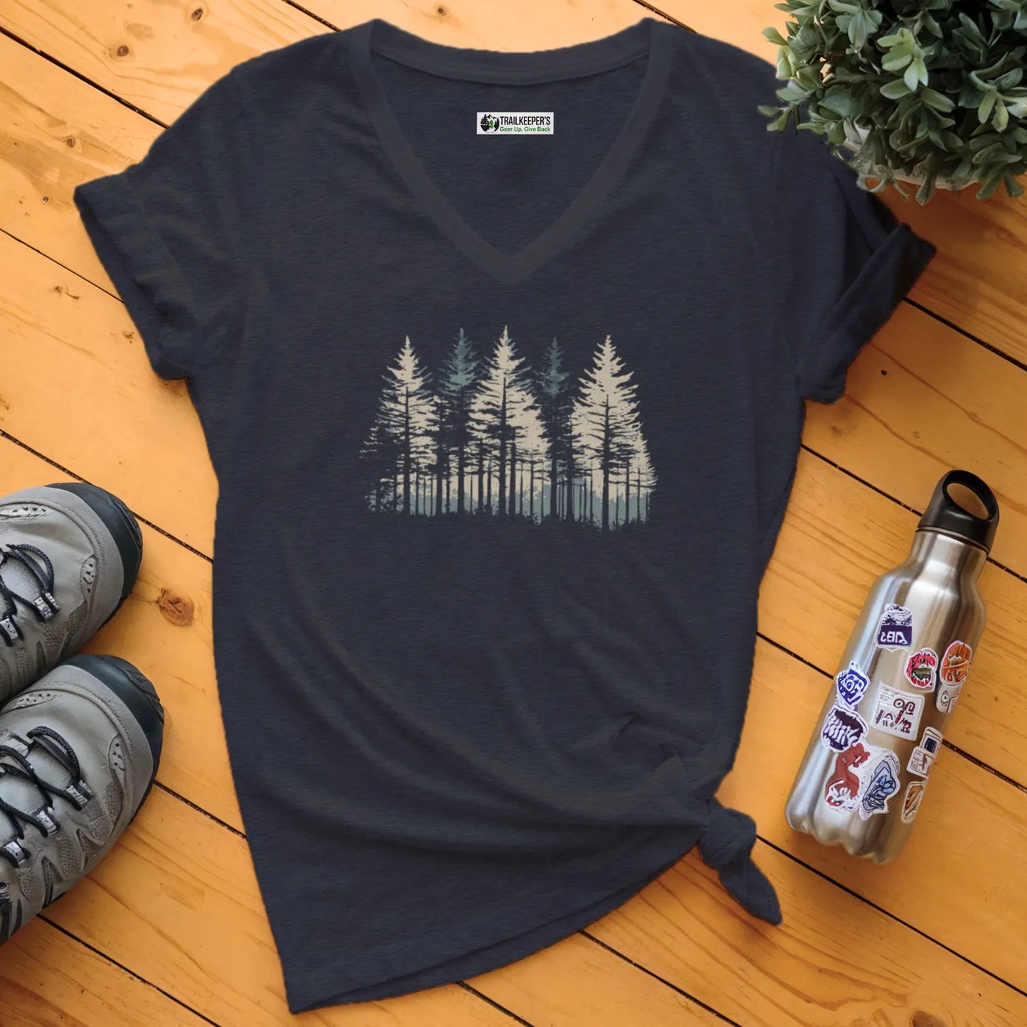 Sparse Forest V-Neck T-Shirt