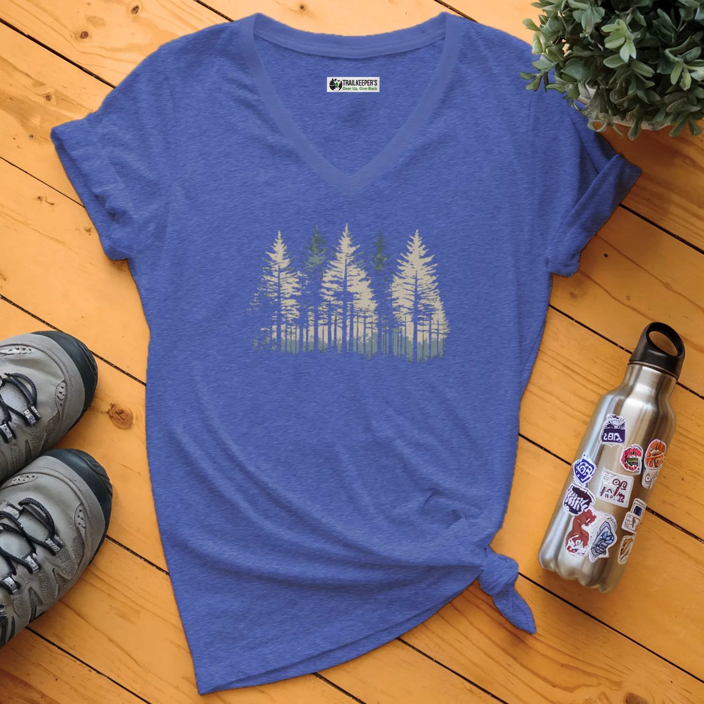 Sparse Forest V-Neck T-Shirt