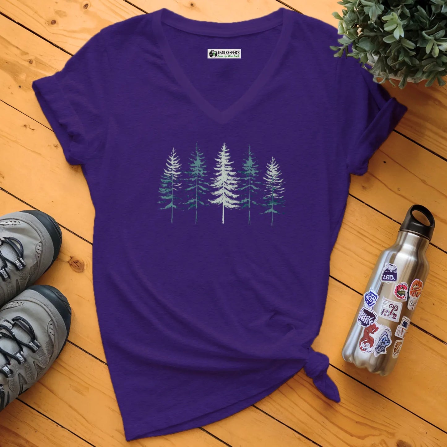 Sparse Forest V-Neck T-Shirt