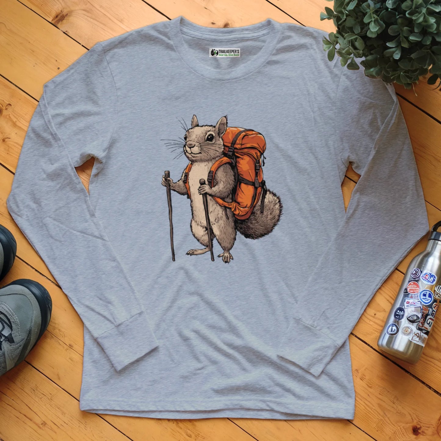 Squirrel Backpacker Long Sleeve T-Shirt