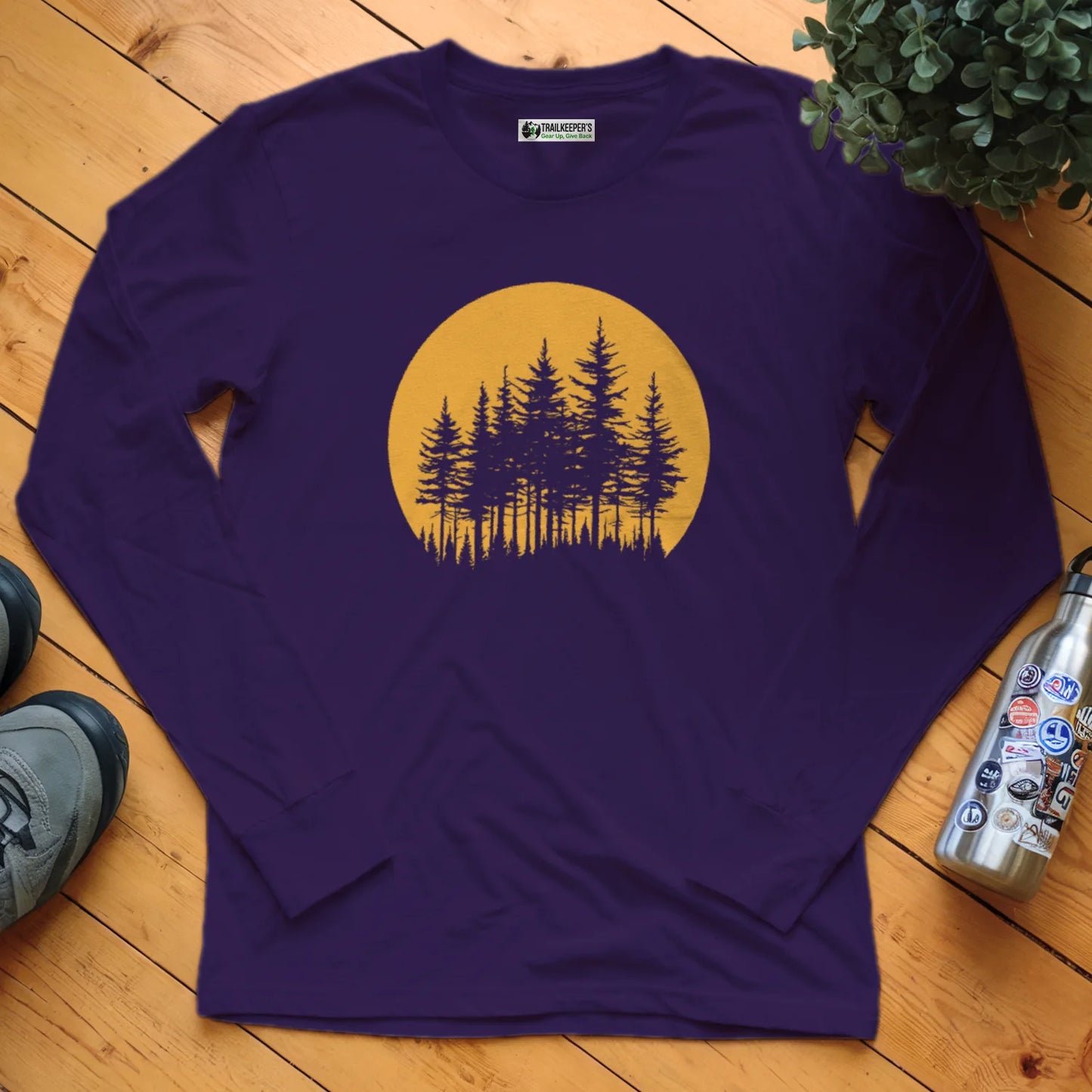 Sun Forest Silhouette Long Sleeve T-Shirt