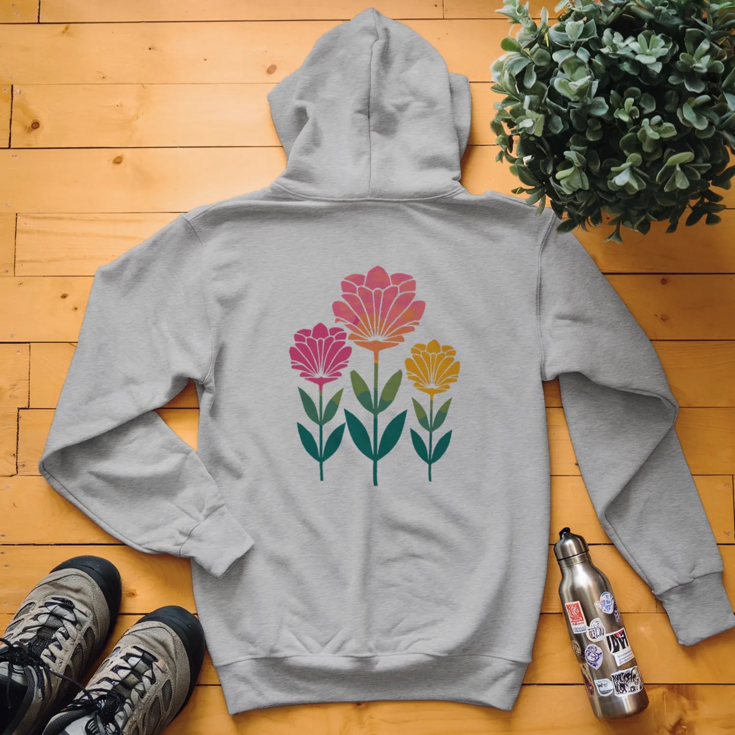 Three Flowers Hoodie