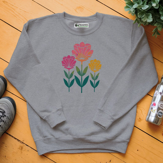 Three Flowers Sweatshirt