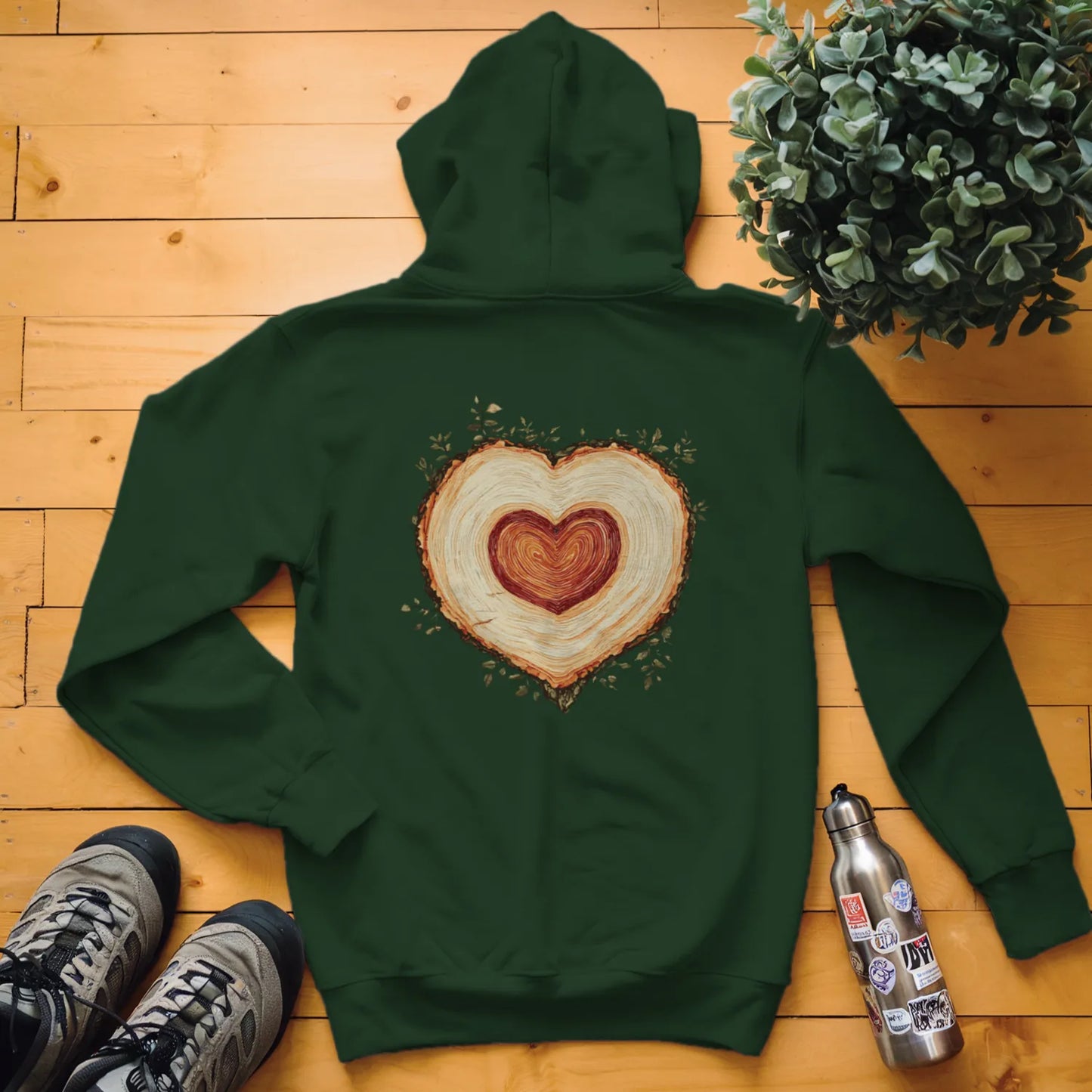 Tree Heart Wood Hoodie