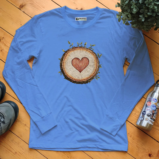 Tree Heart Wood Long Sleeve T-Shirt