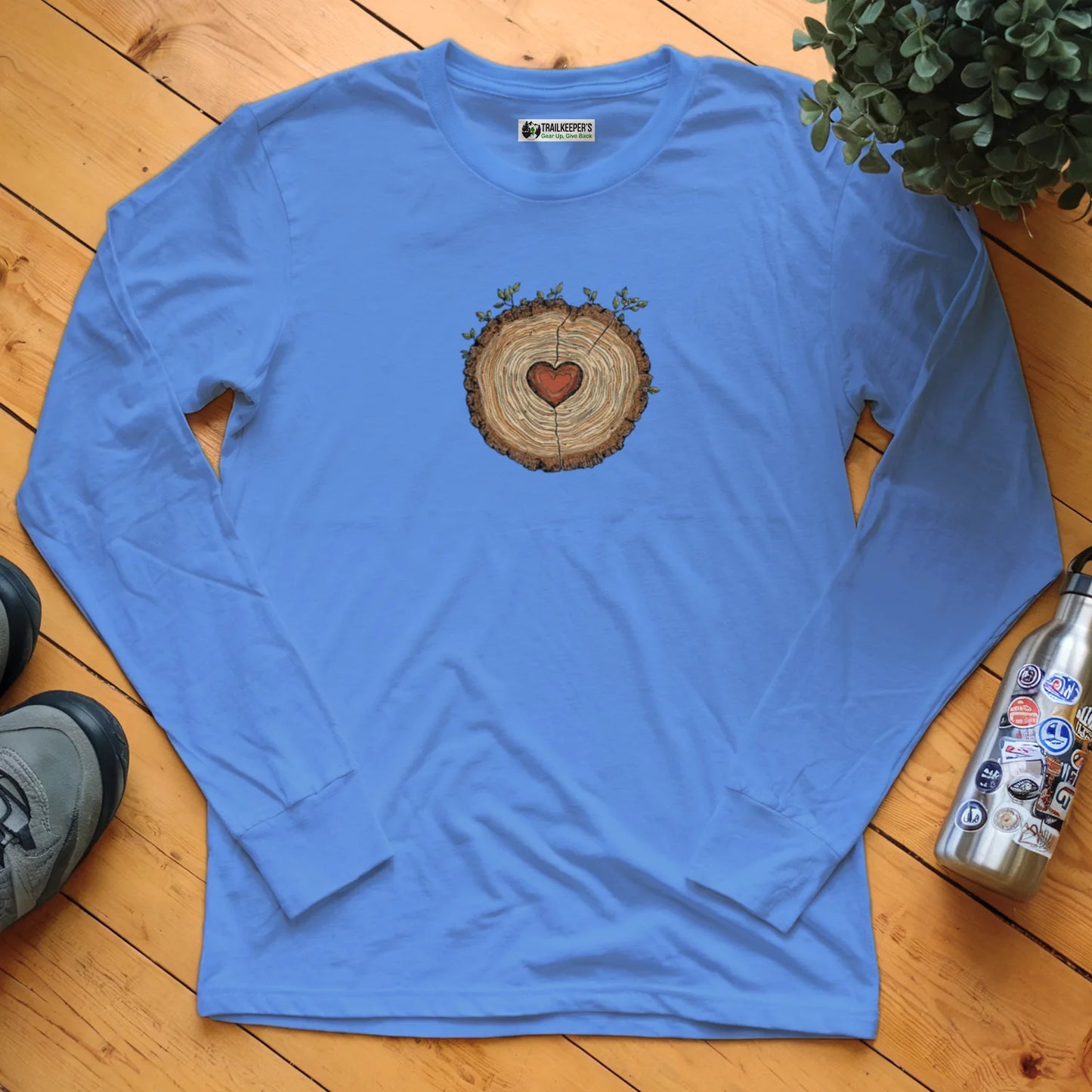 Tree Heart Wood Long Sleeve T-Shirt