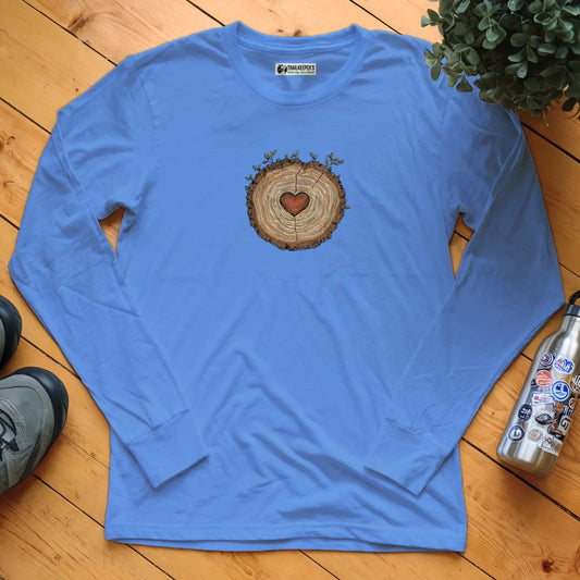 Tree Heart Wood Long Sleeve T-Shirt