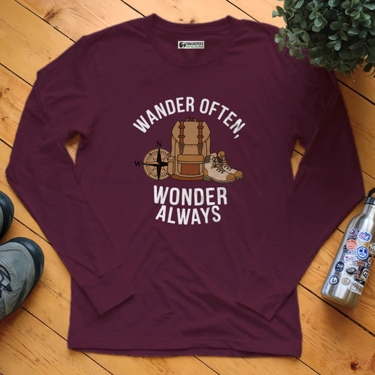Wander Often, Wonder Always Long Sleeve T-Shirt