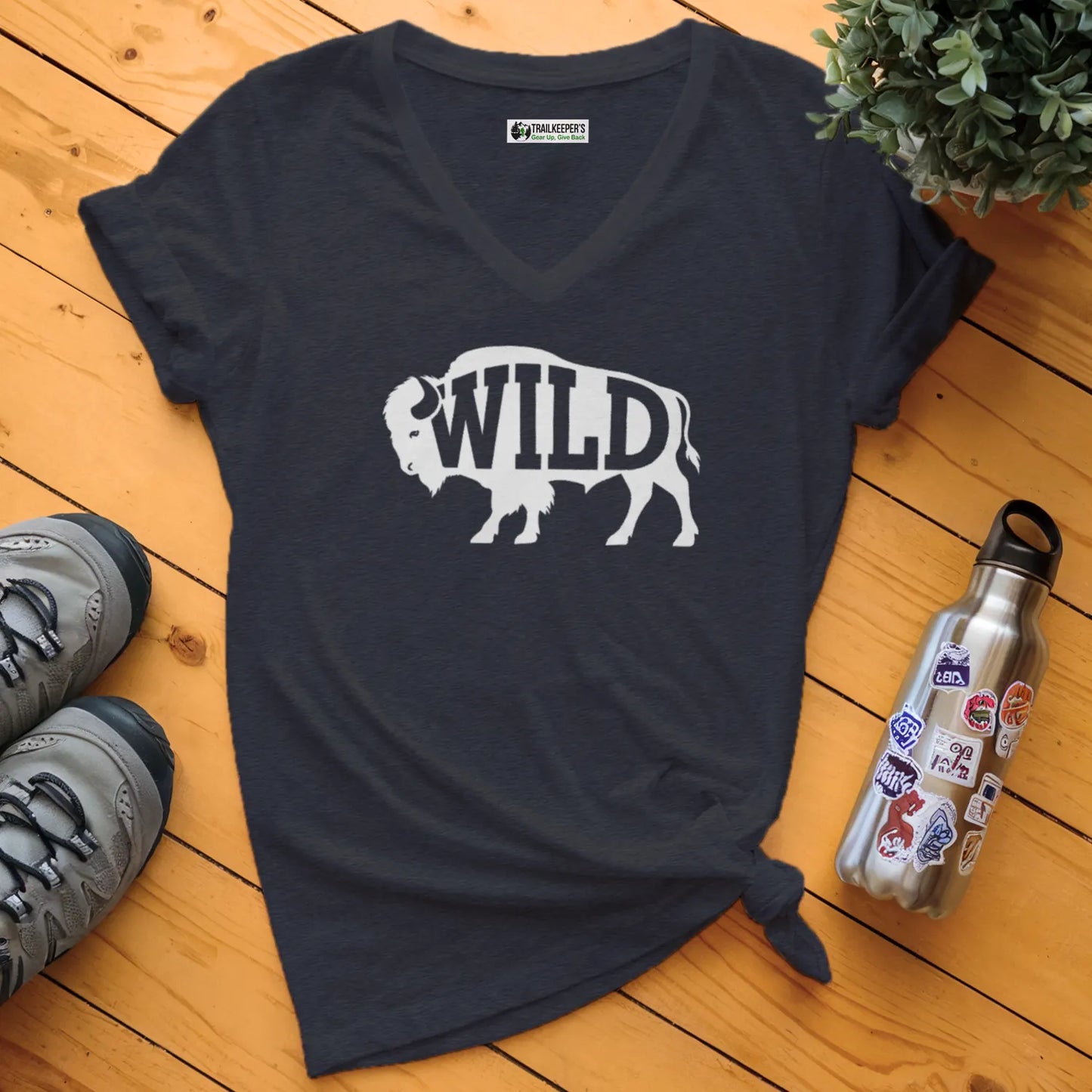 Wild Buffalo V-Neck T-Shirt