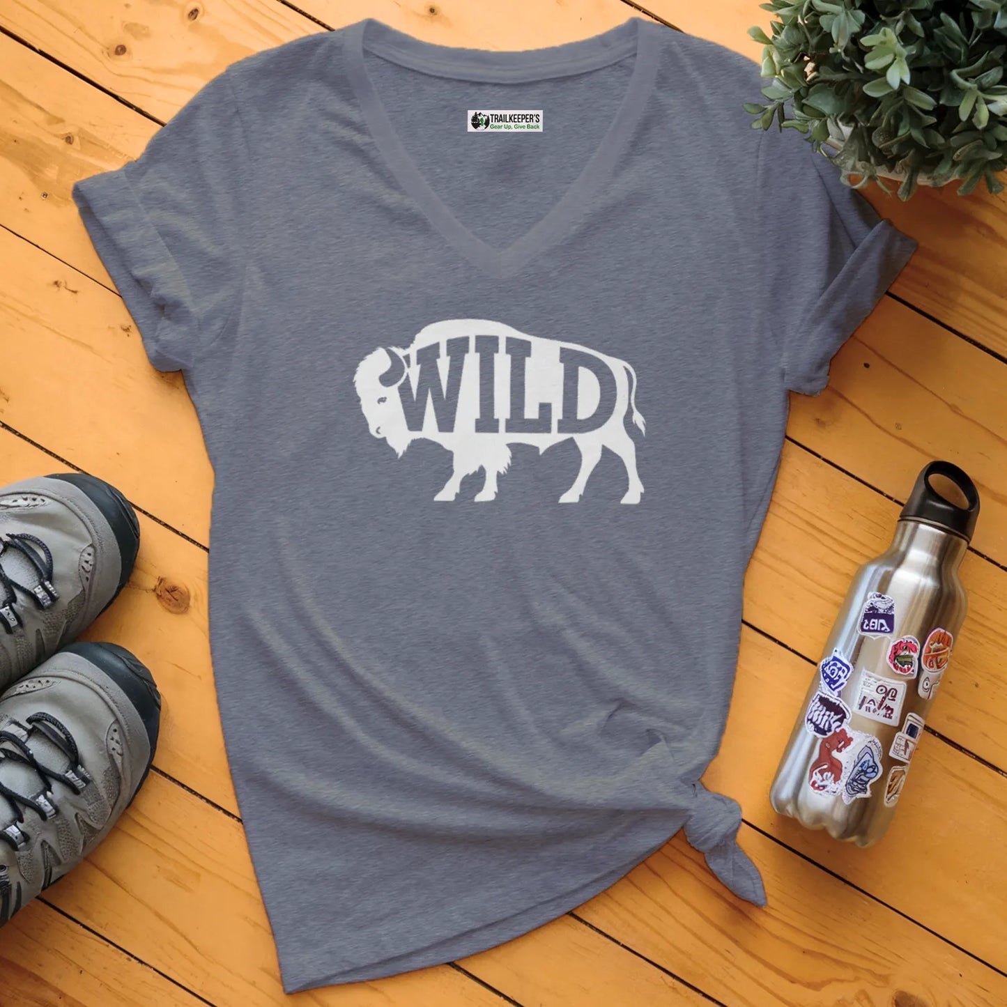 Wild Buffalo V-Neck T-Shirt