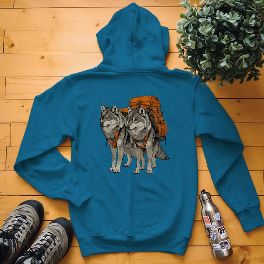 Wolf Backpacker Buddies Hoodie