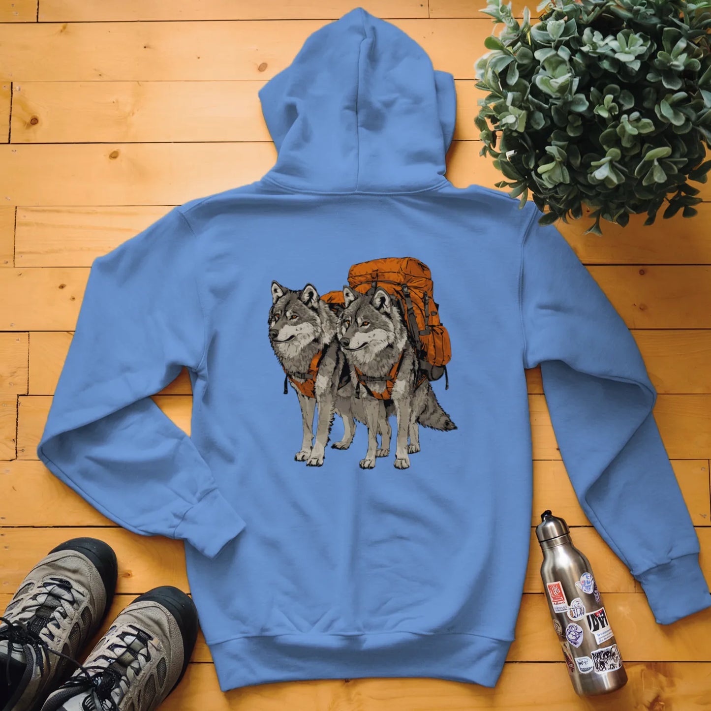 Wolf Backpacker Buddies Hoodie