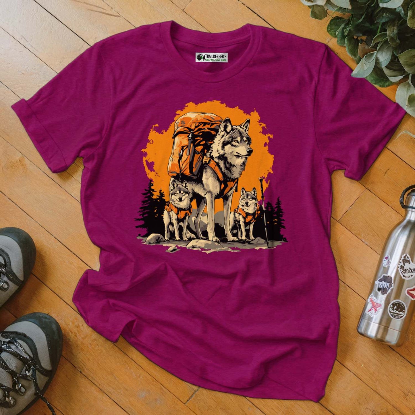 Wolf Backpacker Family T-Shirt