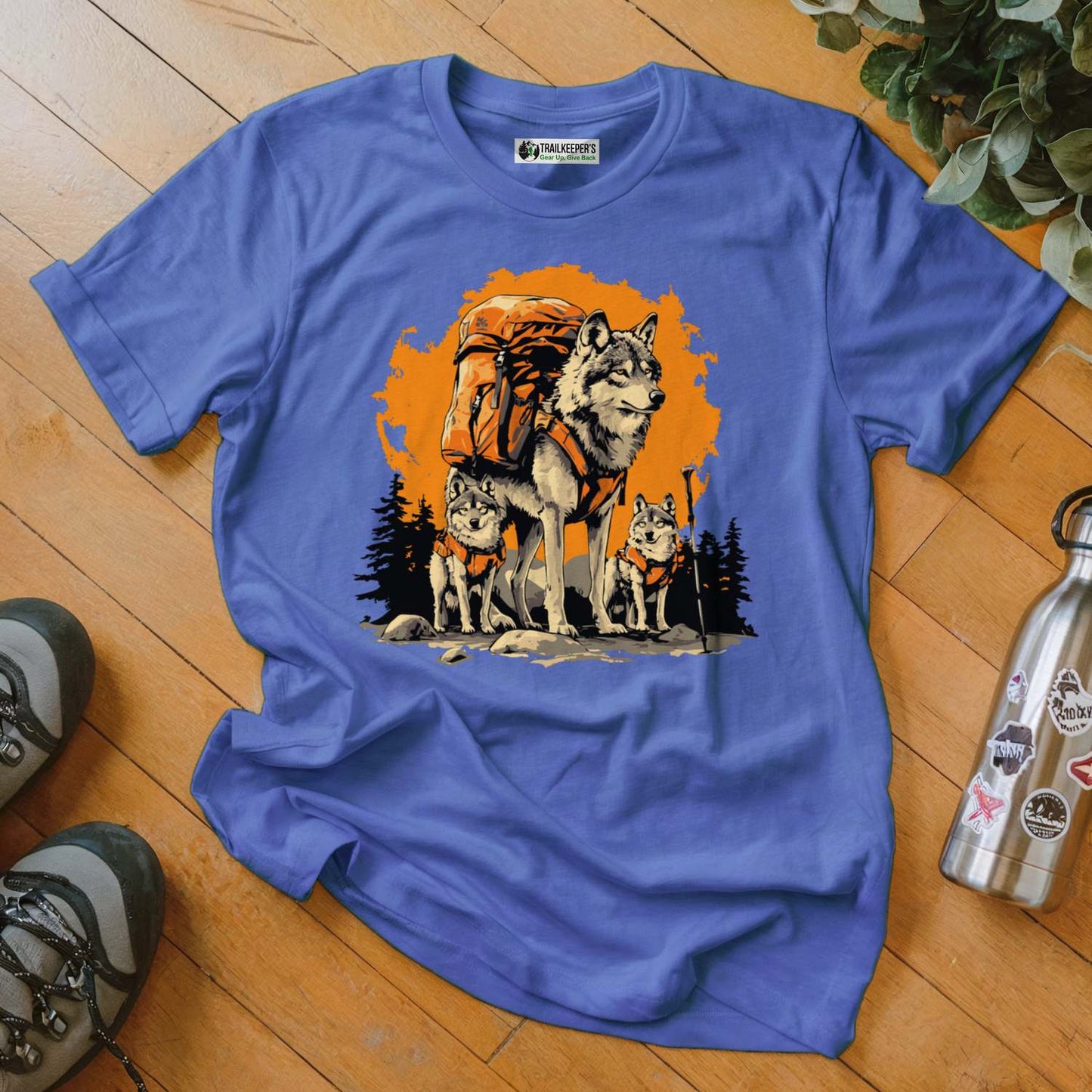 Wolf Backpacker Family T-Shirt