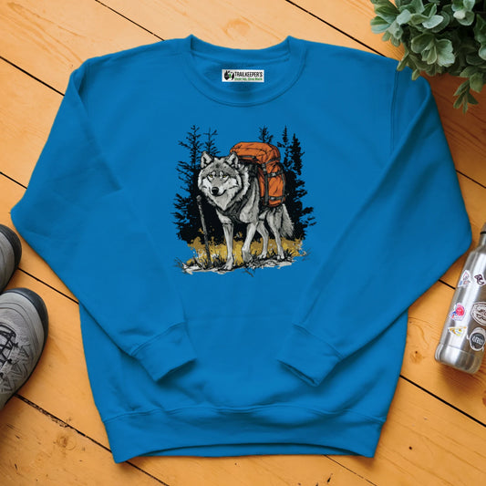 Wolf Backpacker In The Forest Sweatshirt
