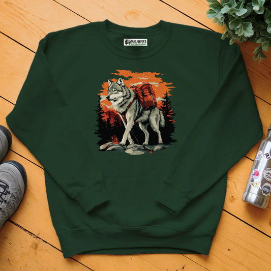 Wolf Backpacker In The Forest Sweatshirt