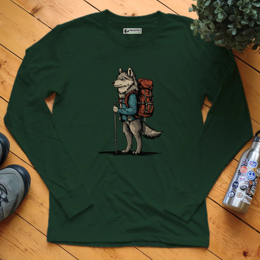 Wolf Backpacker Long Sleeve T-Shirt