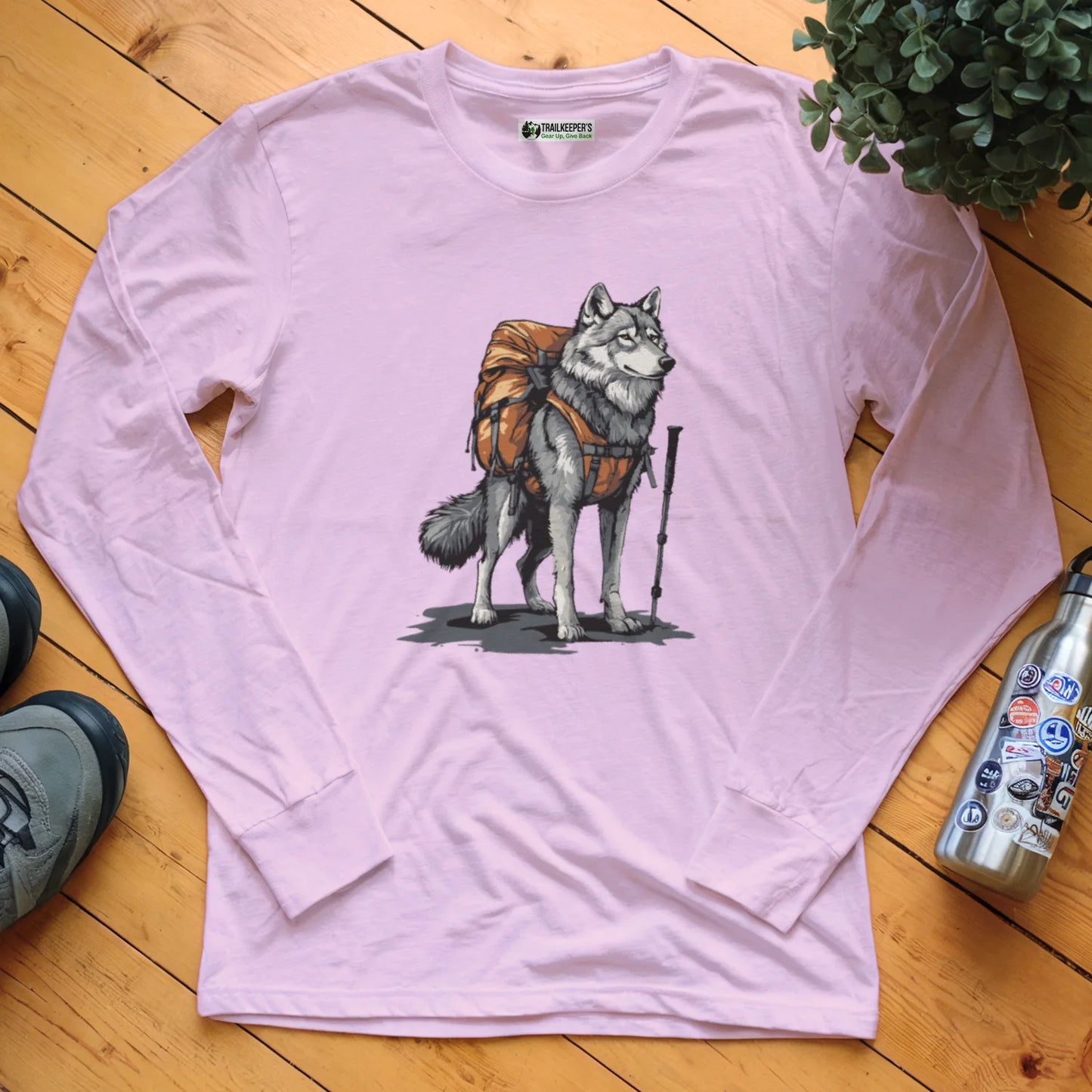 Wolf Backpacker Long Sleeve T-Shirt