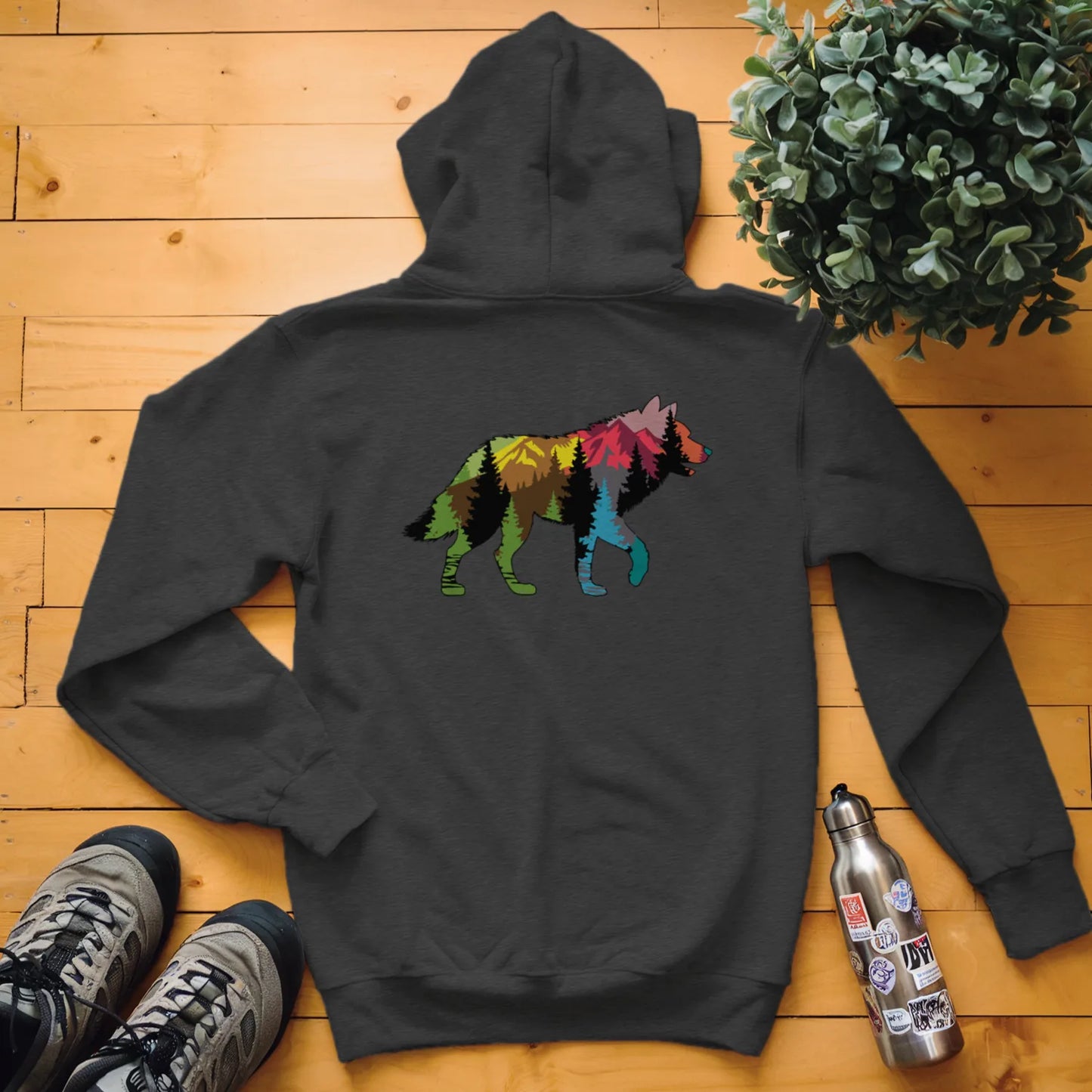 Wolf Forest Scene Hoodie