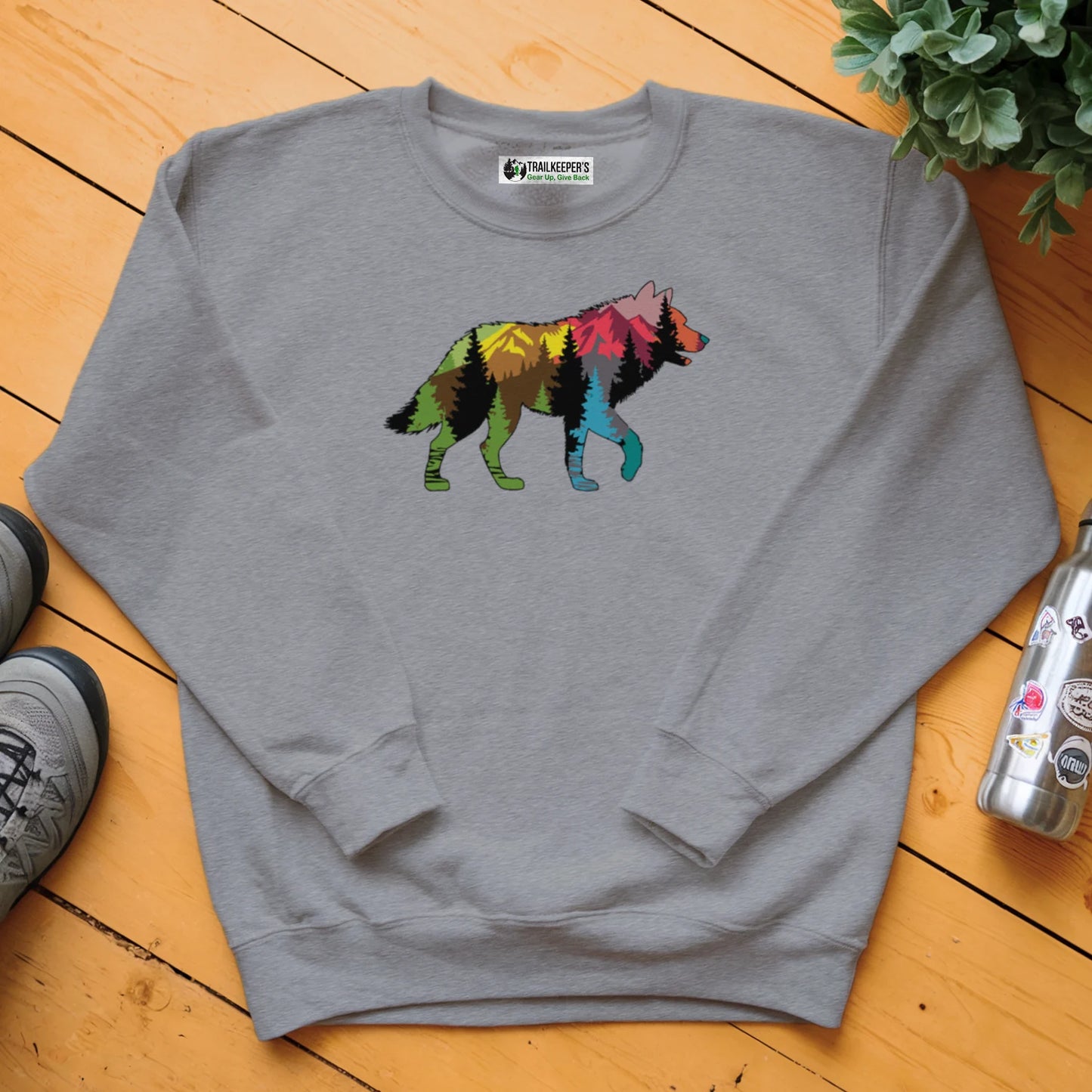 Wolf Forest Scene Sweatshirt