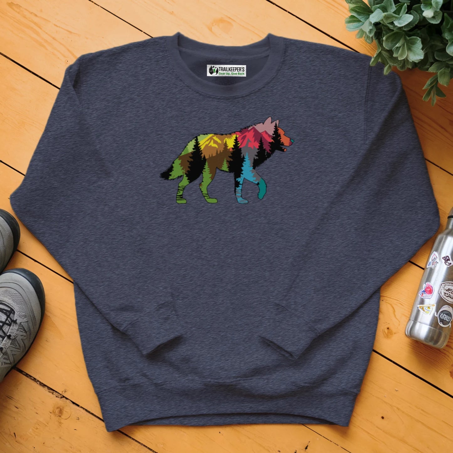 Wolf Forest Scene Sweatshirt