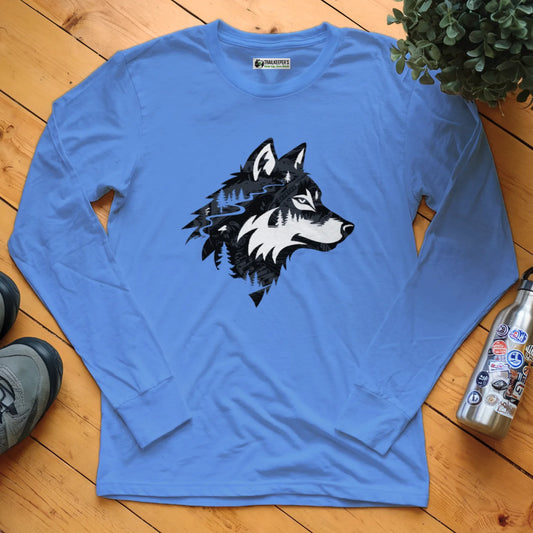 Wolf Head Forest Long Sleeve T-Shirt