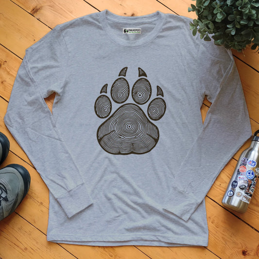 Wolf Paw Tree Rings Long Sleeve T-Shirt