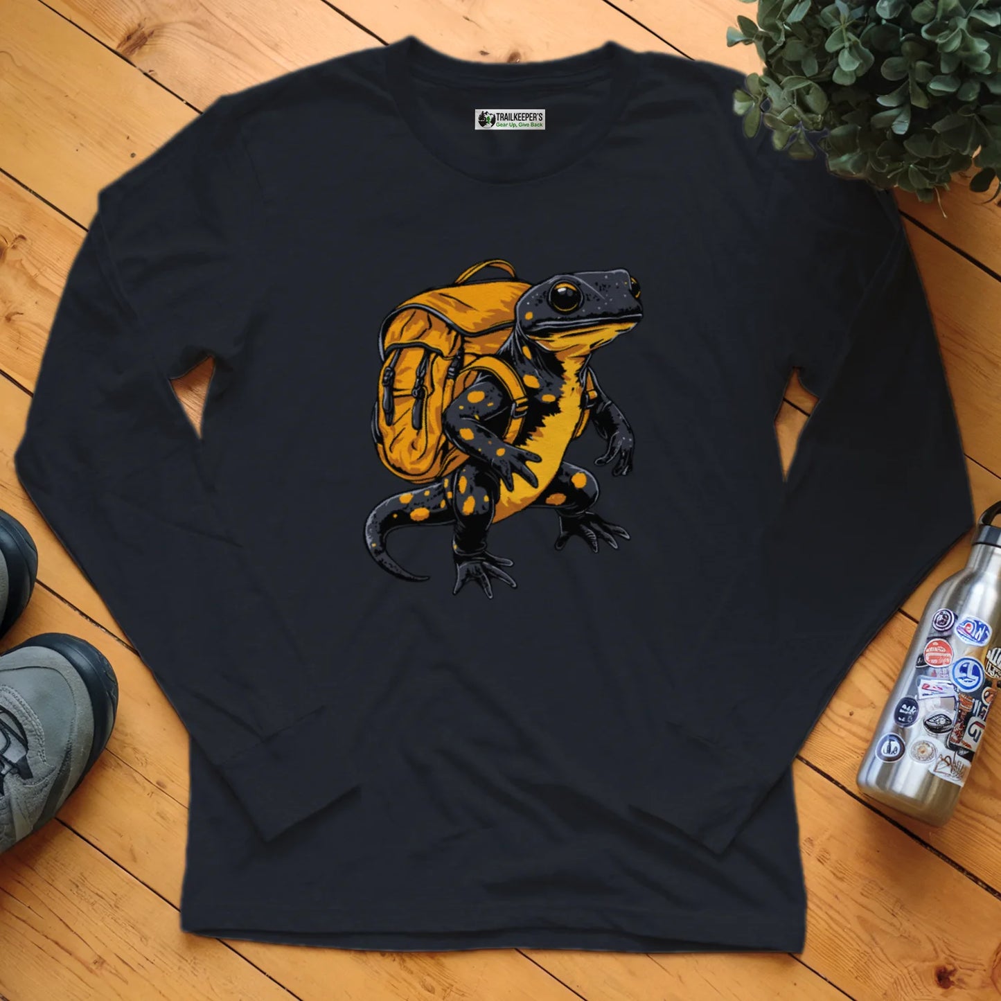 Yellow Spotted Gecko Backpacker Long Sleeve T-Shirt