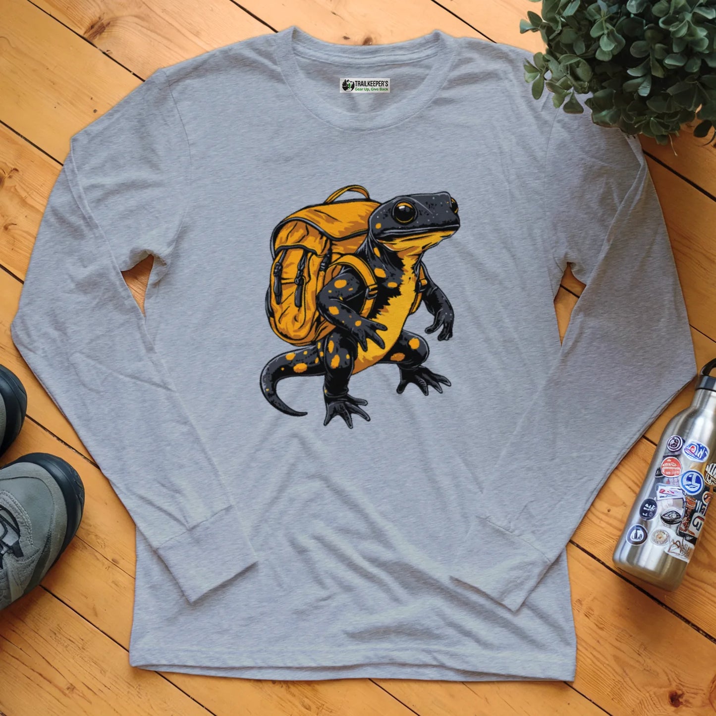 Yellow Spotted Gecko Backpacker Long Sleeve T-Shirt