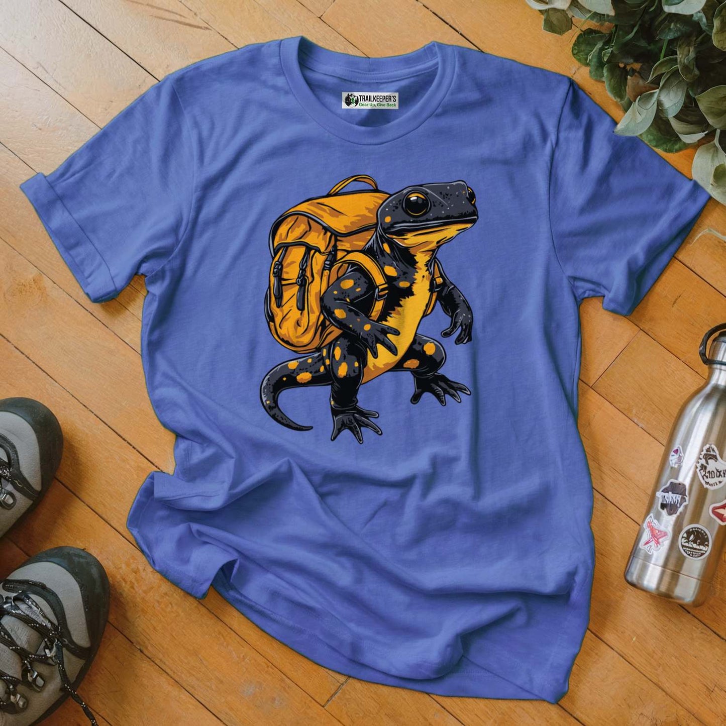 Yellow Spotted Gecko Backpacker T-Shirt