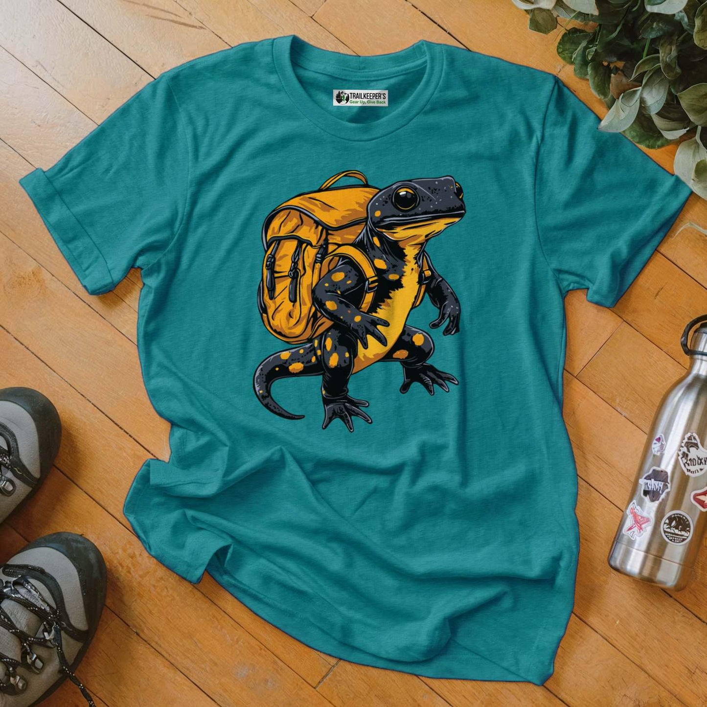 Yellow Spotted Gecko Backpacker T-Shirt