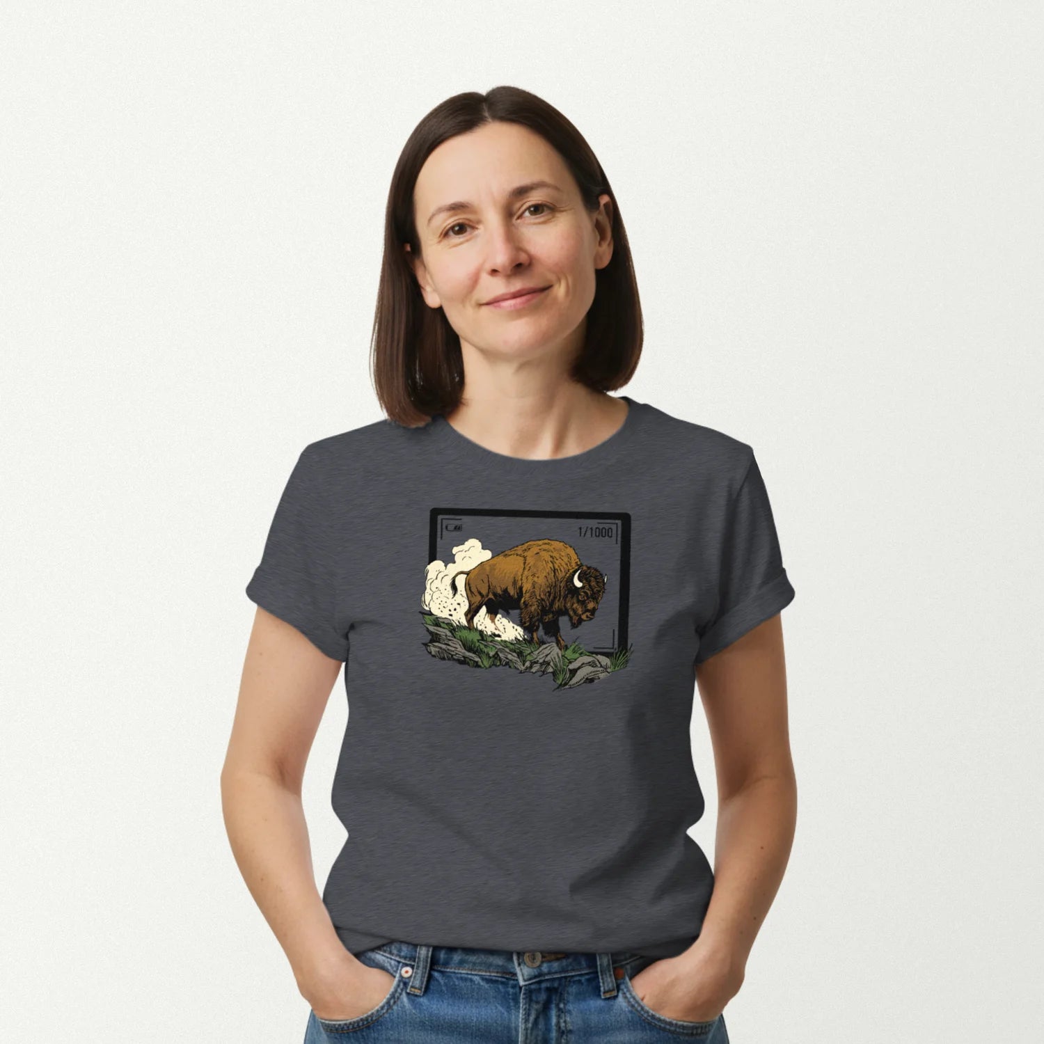dark heather_front_woman