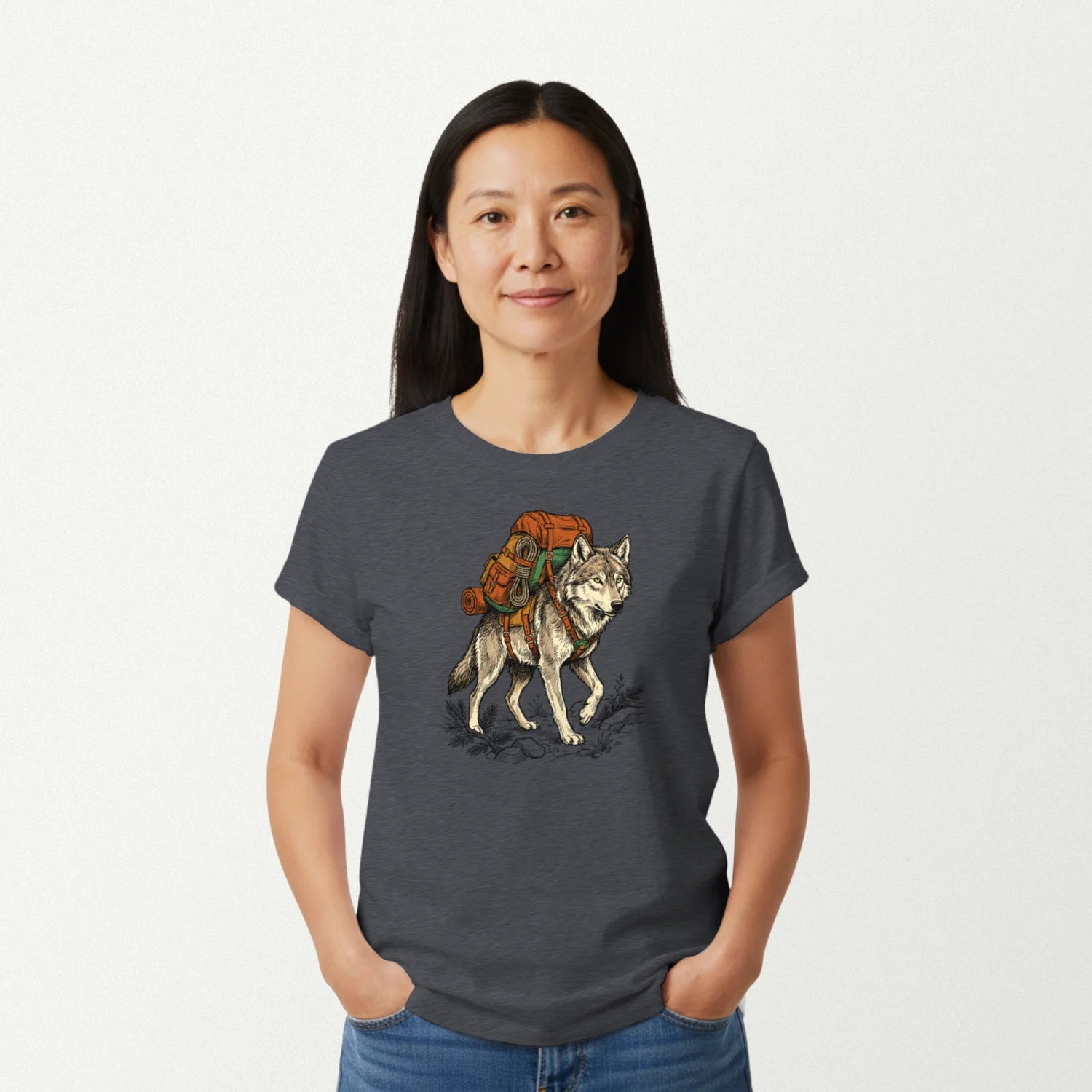 dark heather_front_woman
