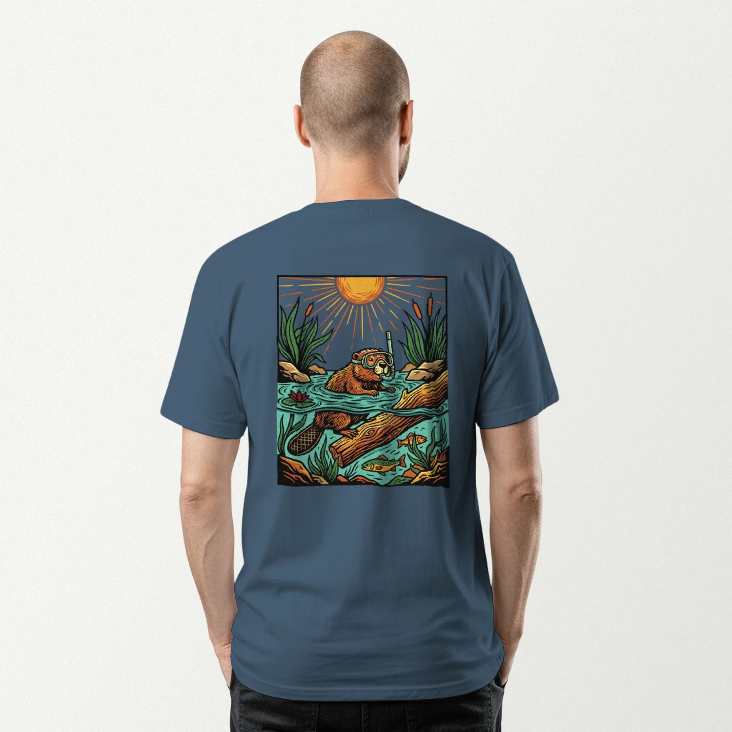 indigo blue_back_man