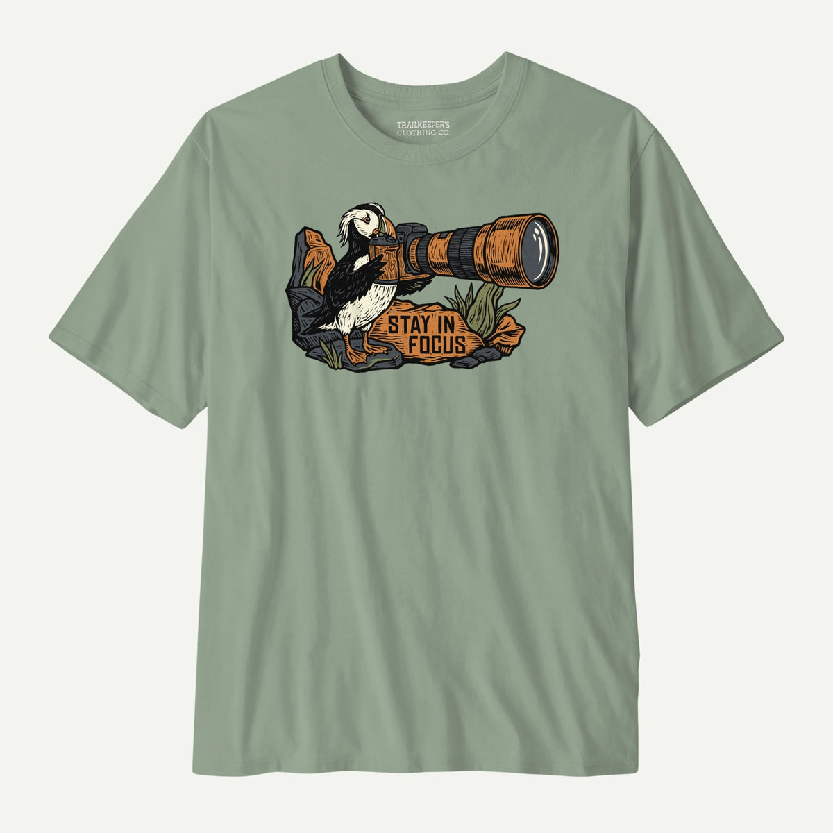 Tufted Puffin Bird Watcher T-Shirt – Trailkeeper's Clothing Co.